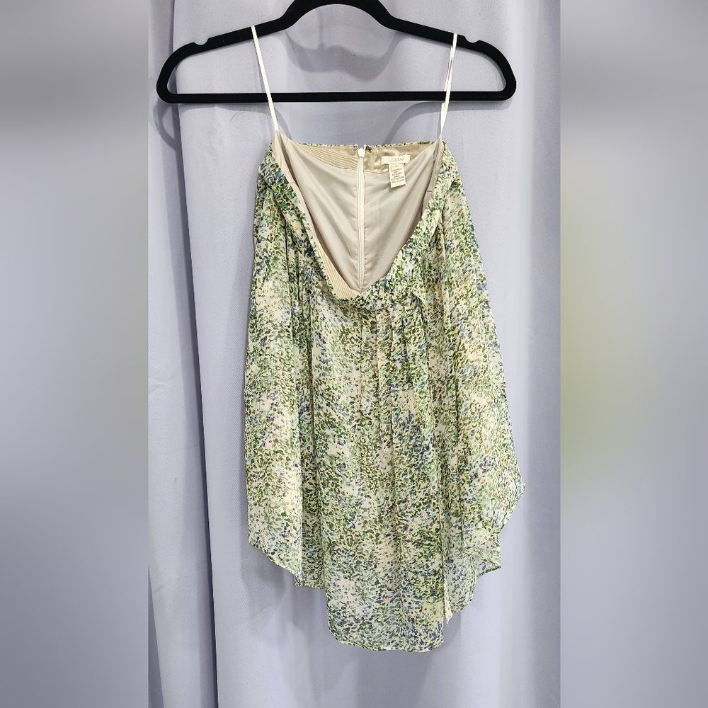 Jcrew watercolor silk skirt